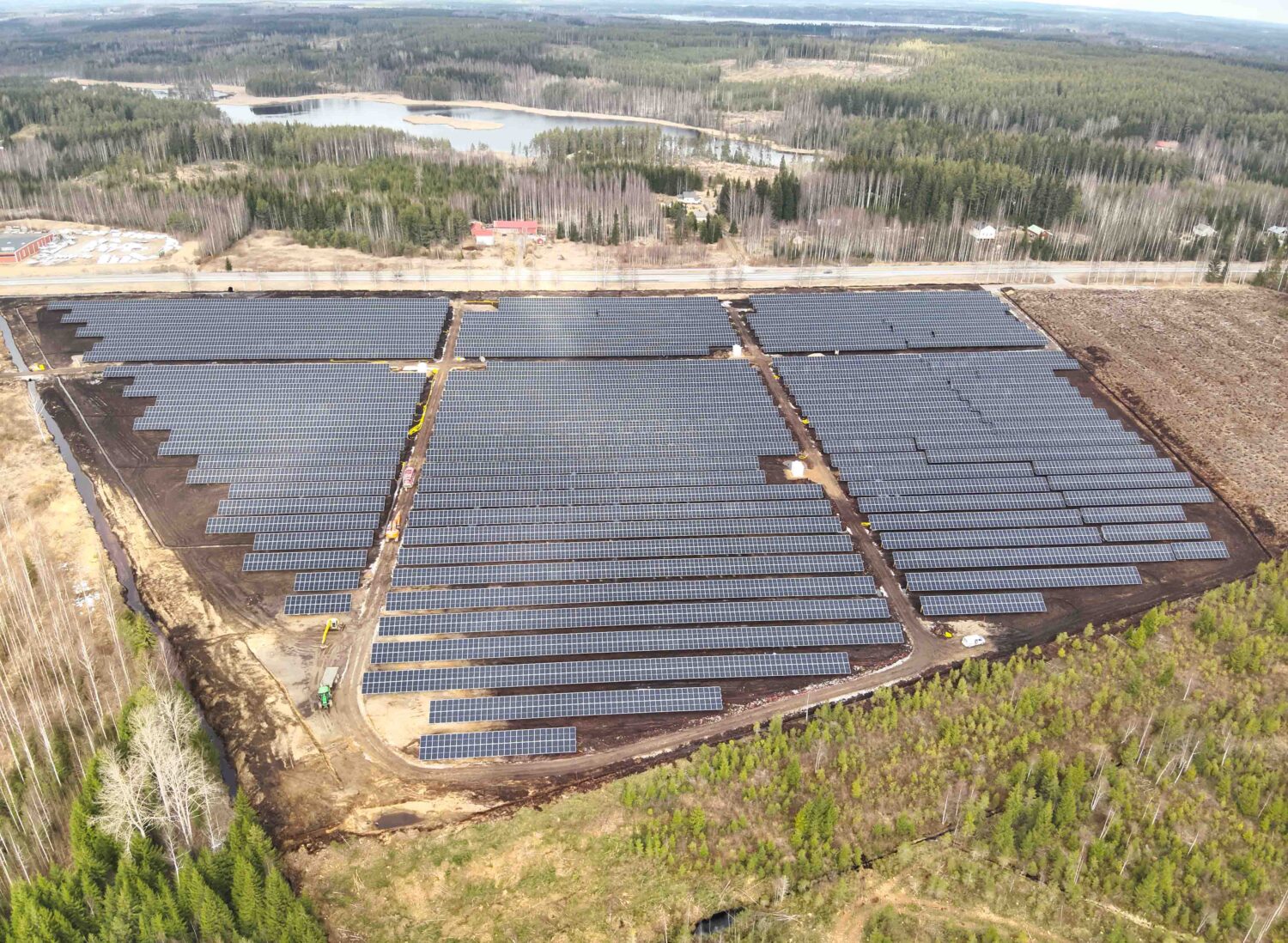 Ohrasuo solar park in Savonlinna in April 2026